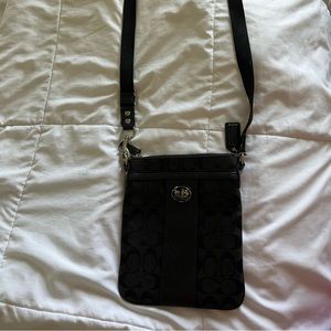 Black Coach Signature crossbody bag